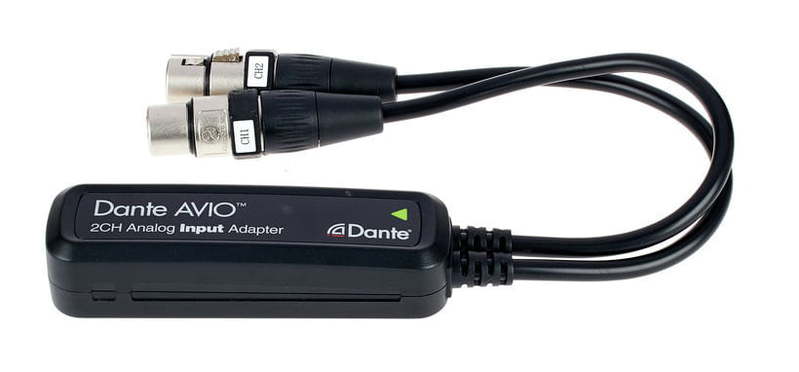 Dante AVIO Адаптер для подключения к аудиосети Dante, 2 Analog IN, XLR